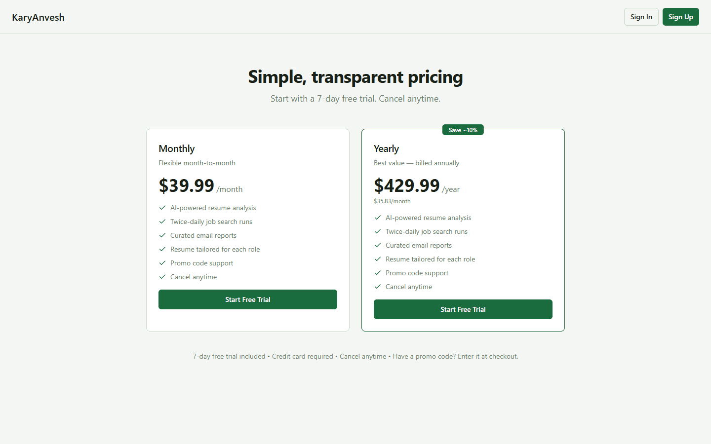 Pricing